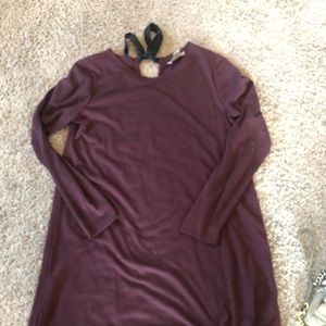Loft sweater dress, burgundy, size small